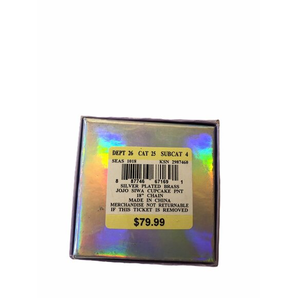 Jojo Siwa Cupcake Pendant Necklace 18" Chain Fine Silver Plated With Box Girls - Picture 4 of 4